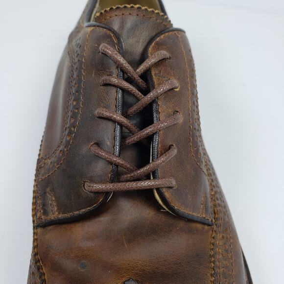 Frye James Mens Sz 11 D Brown Leather Formal Brogue Gunboat Wingtip Oxford Shoes main image 4